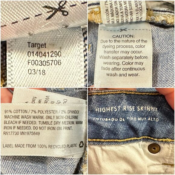 Universal Thread Highest Rise Skinny Denim Jeans 26 - Picture 6 of 7